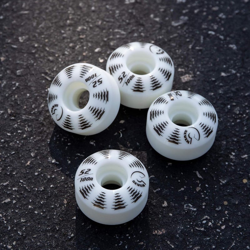 Cal 7 Catch-22 Skateboard Wheels, 52mm & 100A, Black & White Design, Great for Trick, Street & More - Image 5